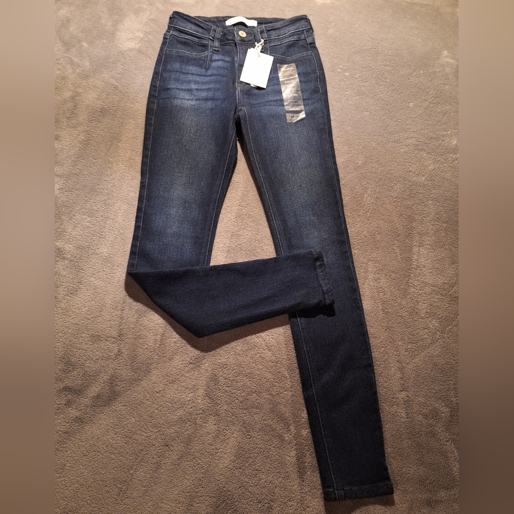 KanCan Jeans Size 0 / 23x29 Blue Mid Rise Skinny Denim Dark Wash Stretch NWT